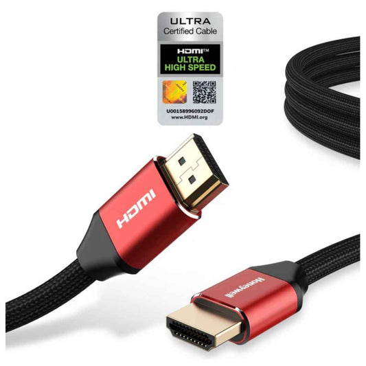 Honeywell High-Speed HDMI 2.1 Cable with Ethernet, 8k@60Hz, 4K@120Hz UHD Resolution, 1/2/3 Mtr(3.3ft), 48 GBPS High Speed, Compatible with All HDMI-Enabled Devices