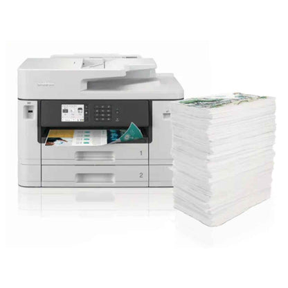 Brother Professional A3 Wireless AIO Inkjet Printer, 1200 4800 dpi Resolution, 28 ppm Print Speed, 2 Sided Printing, Up to 250 Sheet Input, Printer/Scanner/Copier, USB 2.0, White | MFC-J2340DW