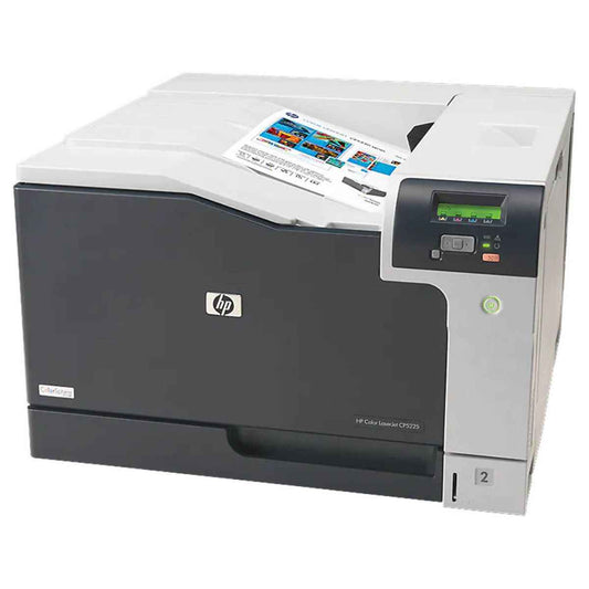 HP CP5225n Color LaserJet A3 Professional Printer, Up to 20ppm Black & Color, Up to 600 x 600 DPI Resolution, 2-Line, 16-Character Backlit Display, 250-Sheet Face-Down Output Bin, White | CE711AB19
