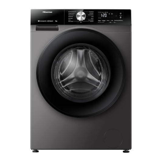 Hisense Fully Automatic Washer & Dryer WD3S1043BT 10/6kg with Invertor Motor,1400 RPM, Steam Refresh & Allergy Care Program, Drum Clean, Pause & Ad Function, Drum Clean, Titanium Grey