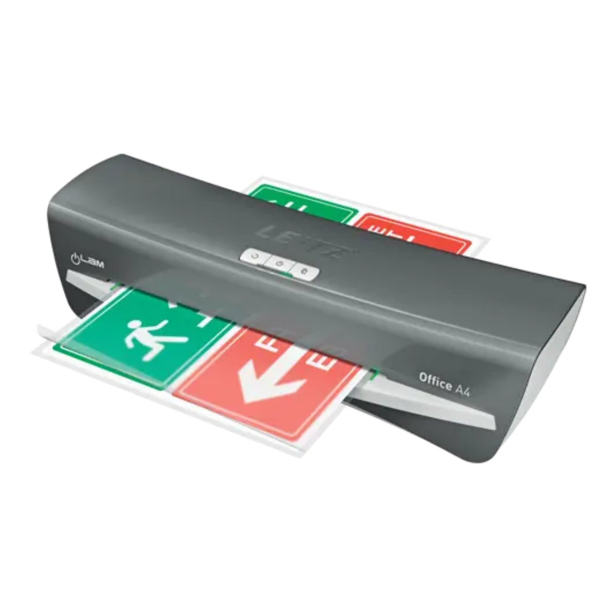Leitz iLam Office A4 Laminator – Fast Warm-Up, 80–125 Microns, Compact Design, Silver/White | LE72511084