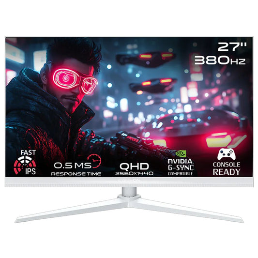 GAMEON GOAP27QHD380IPS Artic Pro Series 27" QHD, 380Hz, MPRT 0.5ms, HDMI 2.1, Fast IPS Gaming Monitor (Supports PS5) - White