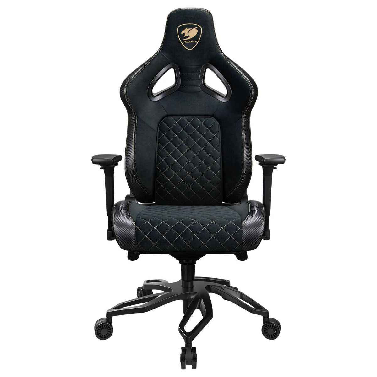 Cougar Titan Pro V2 Gold F Gaming Chair – LiftBack Support, Velvet Upholstery, 4D Armrests