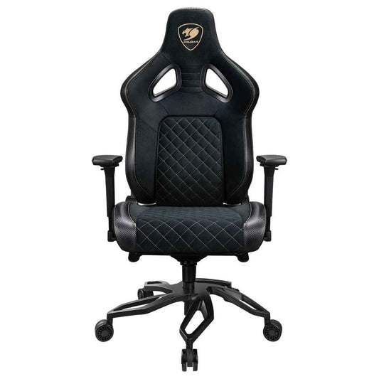 Cougar Titan Pro V2 Gold F Gaming Chair – LiftBack Support, Velvet Upholstery, 4D Armrests