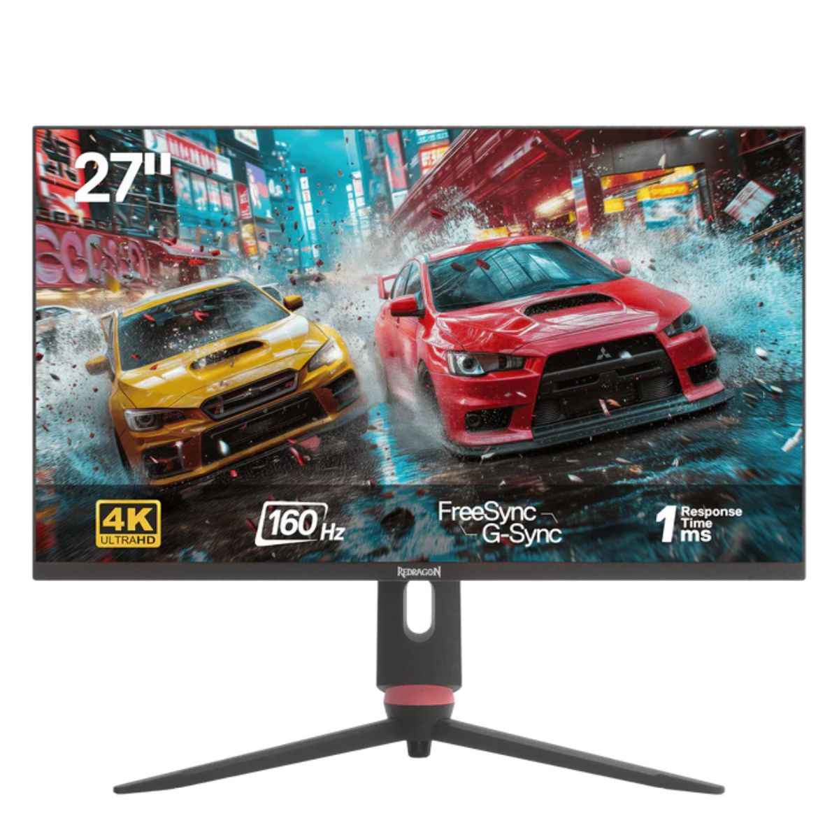 Redragon GIAGATE GMU27 27" 4K Mini-LED Gaming Monitor, Fast IPS Display, 160Hz Refresh Rate, 1ms GTG, FreeSync Premium & G-SYNC Compatible, USB-C PD 90W | GMU27