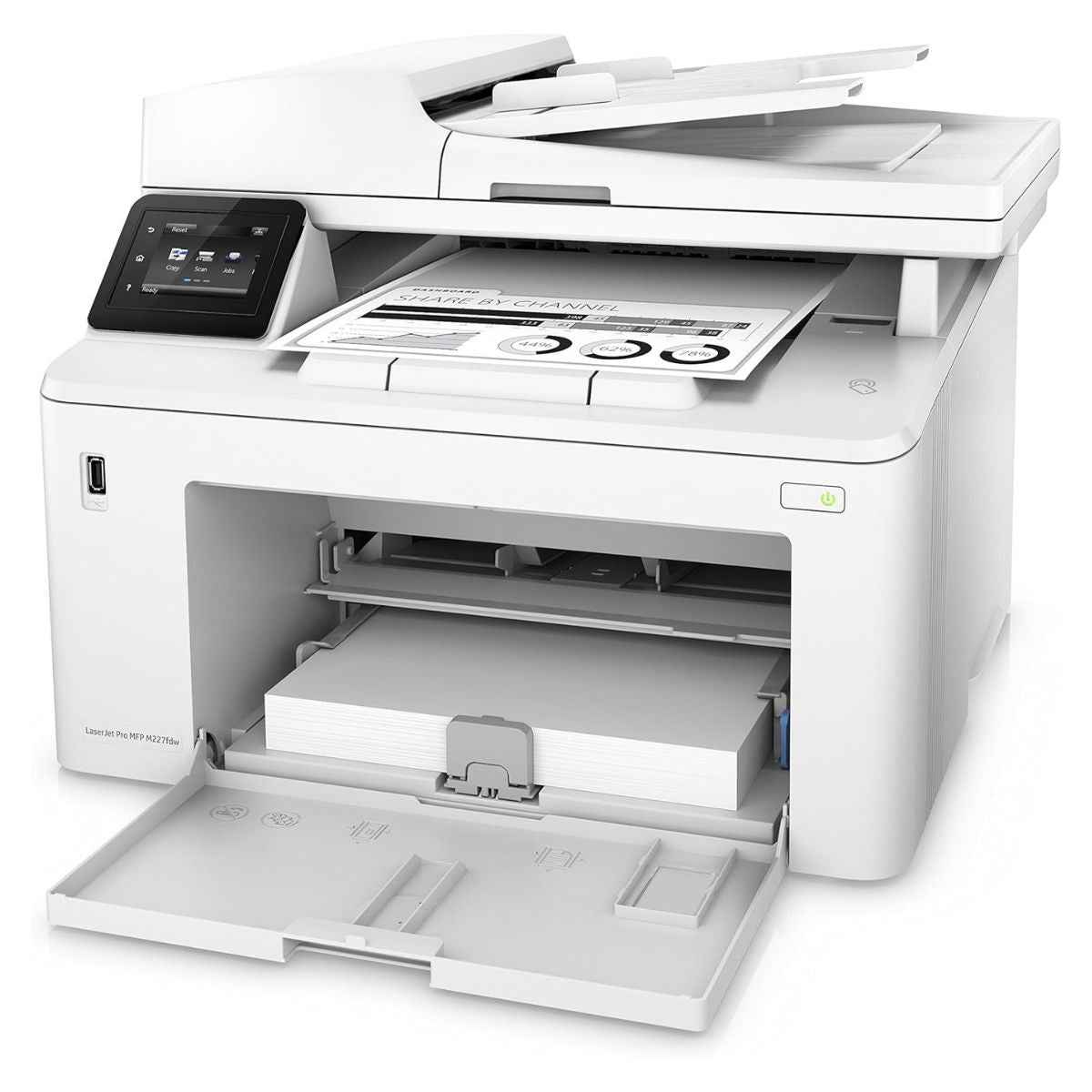 HP LaserJet Pro MFP M227fdw – Monochrome All-in-One Laser Printer (Print / Copy / Scan / Fax), Auto Duplex, Wi-Fi