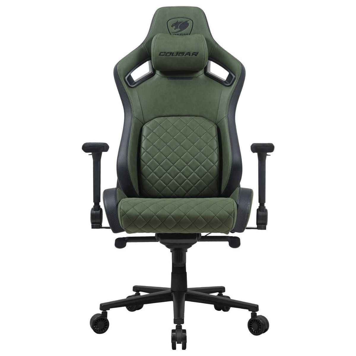 Cougar Defensor S Gaming Chair | PushBack Advanced Lumbar Support | 4D Folding Armrests | Leather-Like Fabric Surface | Adjustable Ergonomic Design | Class 4 Gas Lift Cylinder