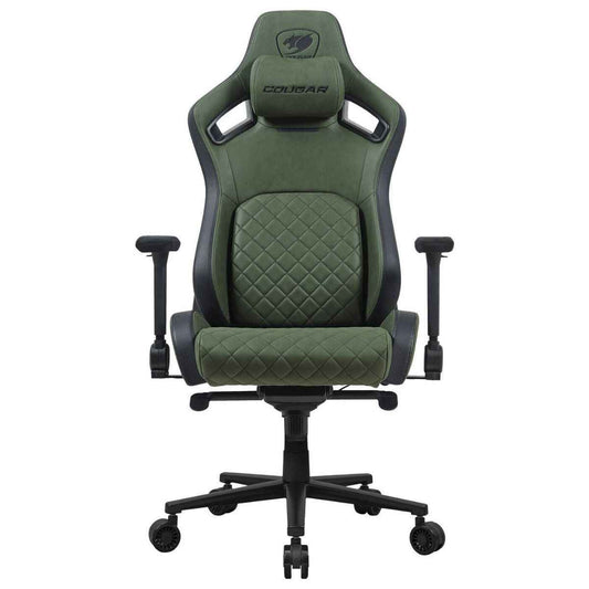Cougar Defensor S Gaming Chair | PushBack Advanced Lumbar Support | 4D Folding Armrests | Leather-Like Fabric Surface | Adjustable Ergonomic Design | Class 4 Gas Lift Cylinder