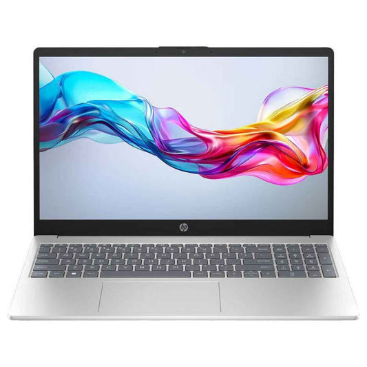 HP 15-fd0174nia Laptop, 15.6" FHD Display, Intel Core i7-1355U, 8GB RAM, 512GB SSD, Intel Iris Xe Graphics, English Keyboard, DOS, Natural Silver, 1Yr carry in warranty