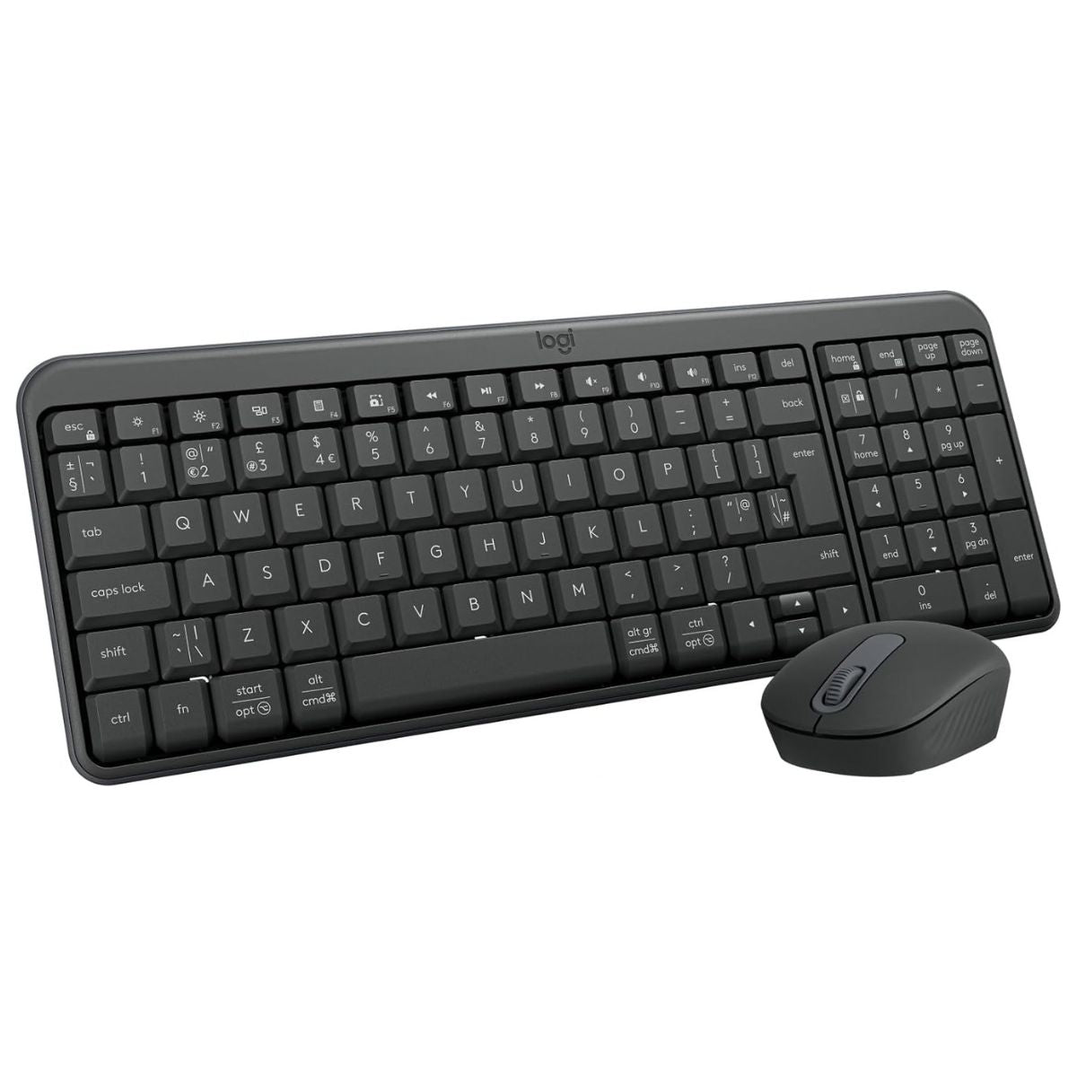 Logitech MK250 Bluetooth Wireless Keyboard & Mouse Combo | Compact Keyboard with Numpad | 1000 DPI Mouse | Arabic Layout | Graphite | 920-013531