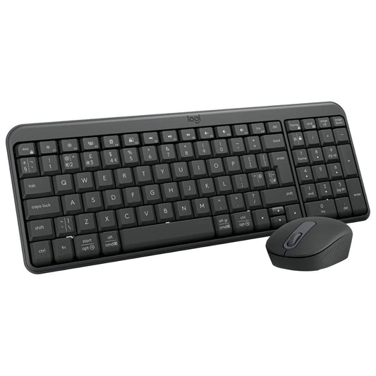 Logitech MK250 Bluetooth Wireless Keyboard & Mouse Combo | Compact Keyboard with Numpad | 1000 DPI Mouse | Arabic Layout | Graphite | 920-013531