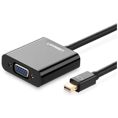 UGREEN MD113 Mini DisplayPort to VGA Converter | 1080P Full HD | Mini DP Male to VGA Female | 15cm | Black | 10459