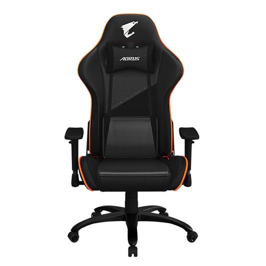 GIGABYTE AGC310 Gaming Chair | 2D Adjustable Armrest | High-Density Flexible Foam | All-Steel Frame & Base | 160° Recline | Class 4 Gas Lift | BIFMA Certified | Black &amp; Orange