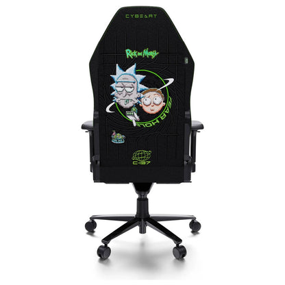 Cybeart Rick and Morty Gaming Chair – Premium APEX 2.0 Licensed, Enduraweave Fabric, 4D Armrests, Adjustable Lumbar (Black/Green)