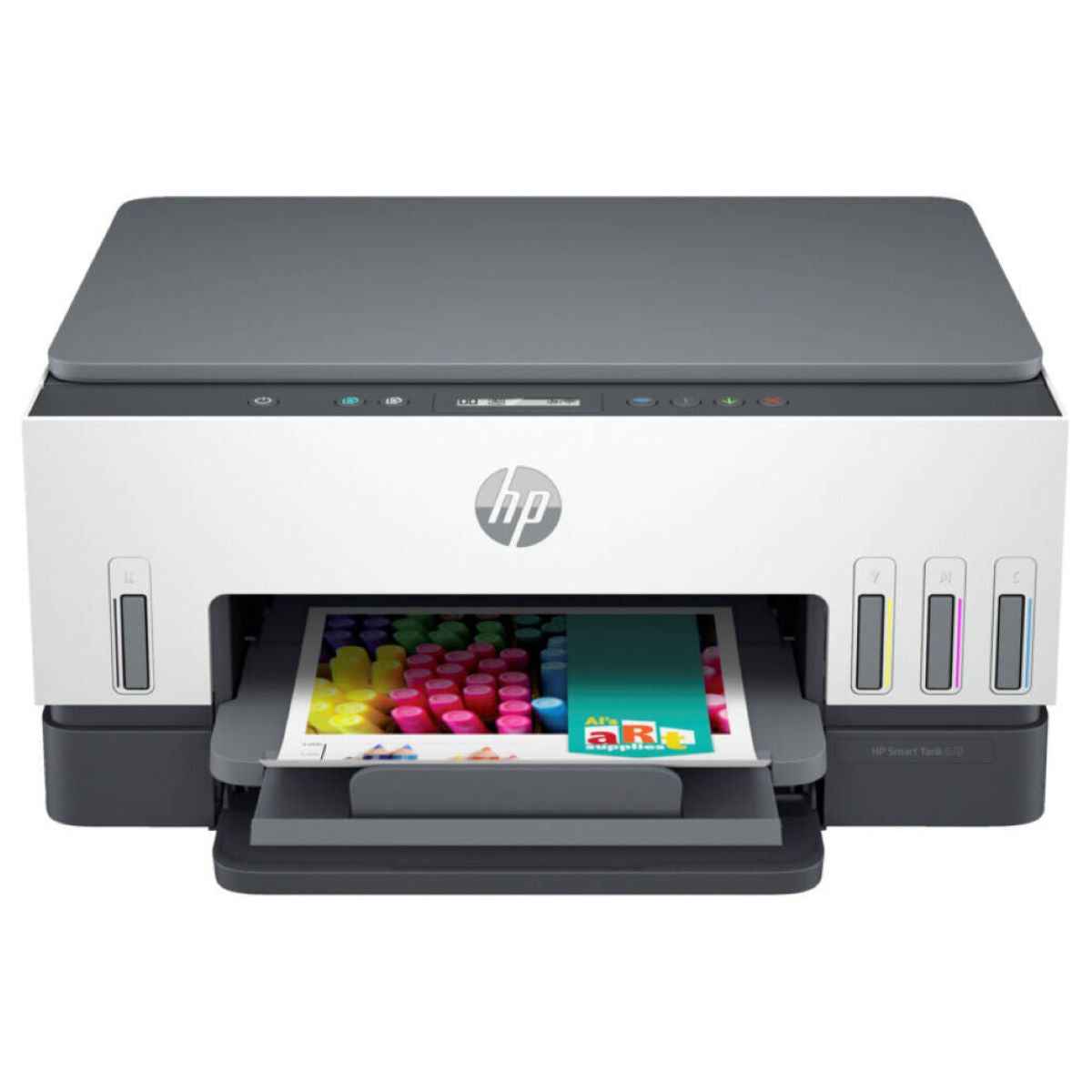 HP Smart Tank 670 All-in-One Printer, Print Copy Scan, Wireless Connectivity, Scan to PDF, Automatic Duplex Printing, White/Grey | 6UU48A (Ink Filled Machine)