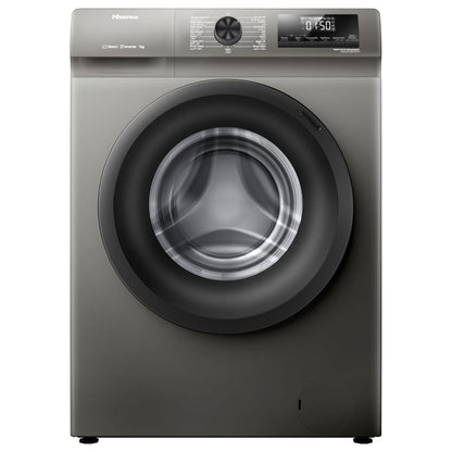 Hisense WFQP7012T Front Load Slim Washing Machine, 7kg Capacity, Inverter Motor, 1200 RPM Spin Speed, Steam Care, Quick Wash, Titanium Grey