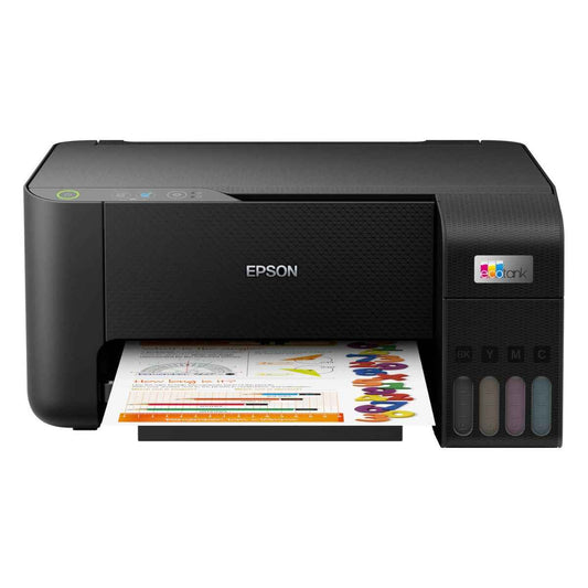 Epson EcoTank L3210 A4 All-in-One Ink Tank Printer, 5760 x 1440 dpi Resolution, Print/Scan/Copy, Up to 33.0 ppm Print Speed, 180 x 1 Nozzles, Spill Free, Error Free Refilling, USB, Black | C11CJ68405