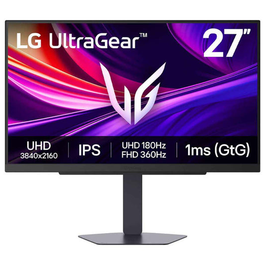 LG UltraGear G8 Gaming Monitor – 27" 4K UHD IPS, 180Hz, 1ms, G-SYNC & FreeSync Premium Pro (Black)