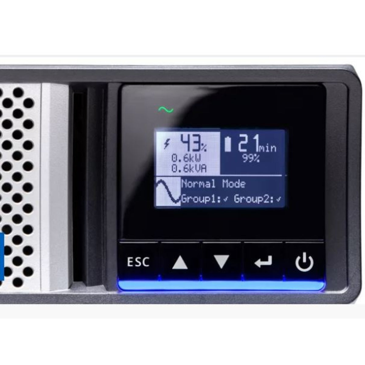 Eaton 5PX3000IRT3UG2 5PX Gen2 UPS, 3000VA / 3000W Capacity, Line Interactive Topology, 230V Output Voltage, 50-60 Hz Operational Frequency, Black/silver | 5PX3000IRT3UG2