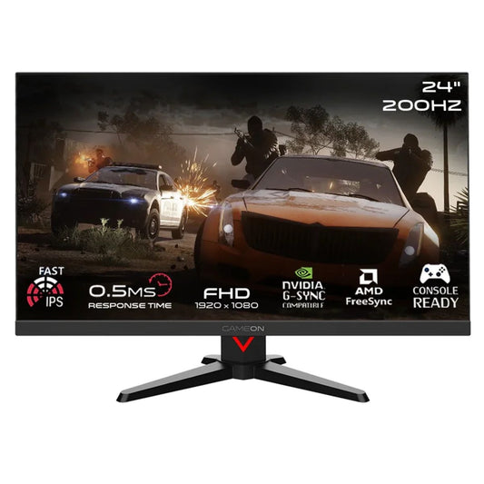GAMEON GOMM24FHD200IPS 24-Inch FHD Fast IPS Gaming Monitor | 200Hz | 0.5ms MPRT | HDMI 2.1 | FreeSync & G-SYNC Compatible | GOMM24FHD200IPS