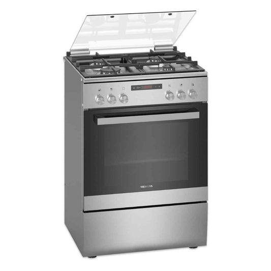 Siemens iQ300 Combination Mixed Cooker HX8P3AE50M 60X60 Cm 66L Usable Volume, Integrated Cleaning System, 6 Cooking Modes, Red LED Display with Knob Control Interface, Stainless Steel