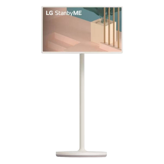 LG StanbyME Movable Smart Screen 27" FHD LCD Display, 60Hz Native Refresh Rate, a7 Gen4 Processor, ThinkQ AI Technology, Full Web Browser, Wi-Fi & Bluetooth Connectivity, White