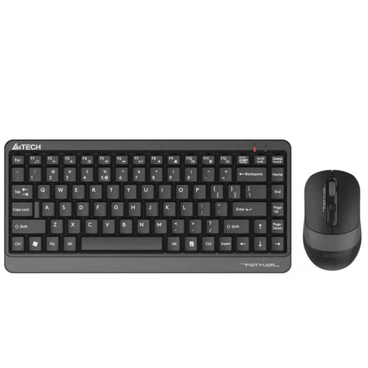 A4Tech Fstyler FG1110 Wireless Keyboard & Mouse Combo – 2.4GHz, Splash Resistant, Multimedia Hotkeys (Grey)
