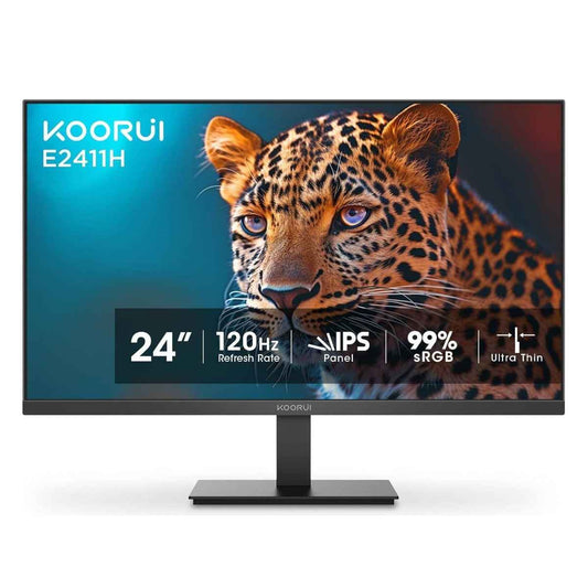 KOORUI E2411H Office Monitor – 24" IPS Display, FHD Resolution, 120Hz Refresh Rate, FreeSync Premium, Flicker-Free Comfort