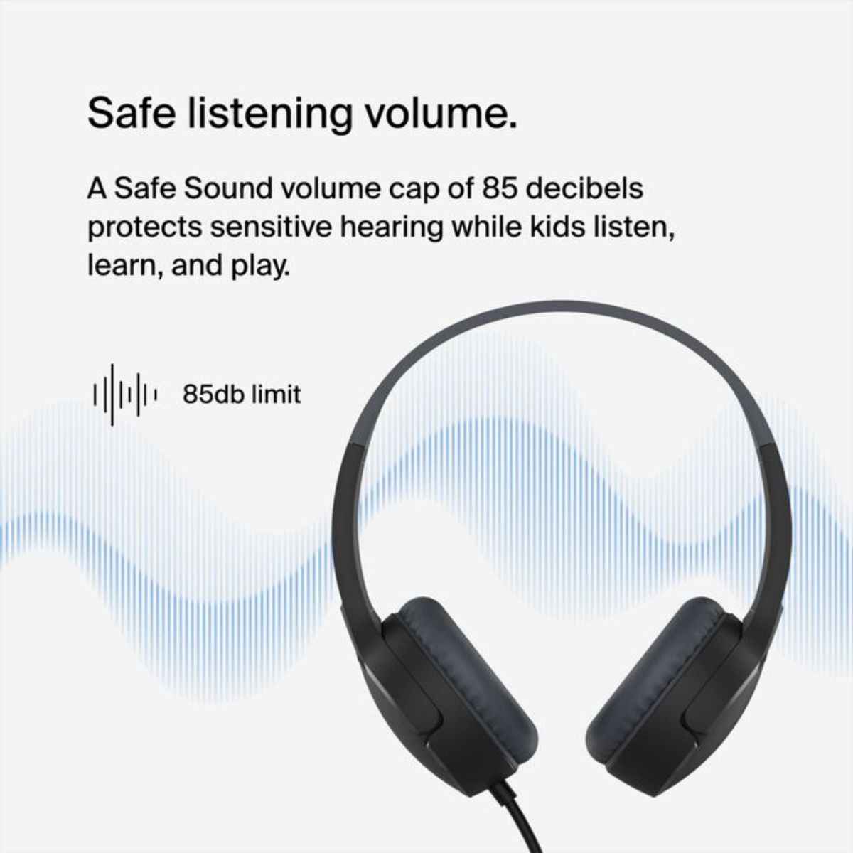 Belkin SoundForm Mini Wired On-Ear Headphones for Kids – AUD004btBK (Black)