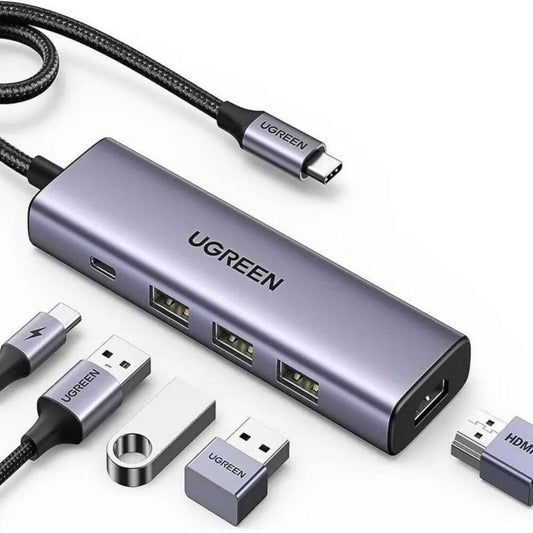 UGREEN 15597 5-in-1 USB-C Multiport Dock | 4K @ 60Hz HDMI | 100W PD | 3× USB-A 3.0 | For MacBook, iPad, Surface, XPS & More