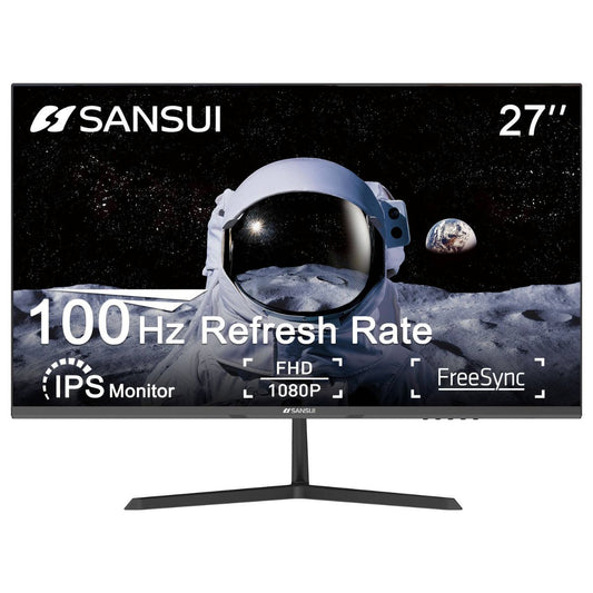 Sansui 27" X3AL Full HD Monitor – 100Hz/120Hz, IPS, 5ms, FreeSync, HDMI/DP (ES-27X3AL)