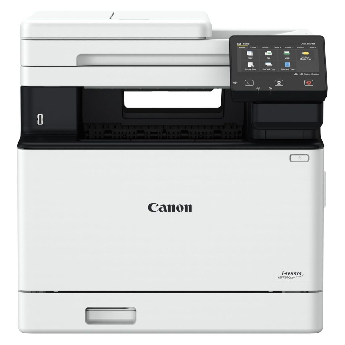Canon i-SENSYS MF754Cdw AIO Colour Laser Printer – Print, Scan, Copy, Fax, 33ppm, 1200 × 1200 dpi, 5” Touch LCD, WiFi, Duplex Printing, White | 5455C009