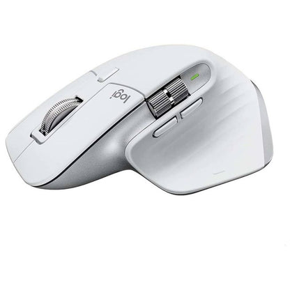 Logitech MX Master 3S Wireless Performance Mouse, With Ultra Fast Scrolling, 7 Buttons, 8000 DPI Resolution, Quiet Clicks, USB-C, Bluetooth, 10m Operating Distance - Black, White