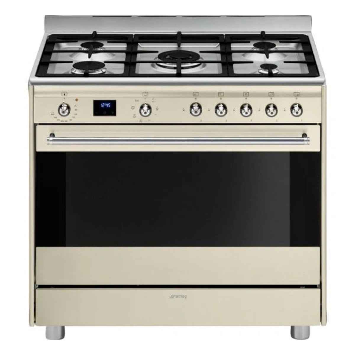 Smeg SSA91MAP2 Concert Combination Cooker – 90×60cm Dual-Fuel Freestanding with Gas Hob & Electric Oven Premium Italian-Design Cooker Built for Spacious UAE Kitchens