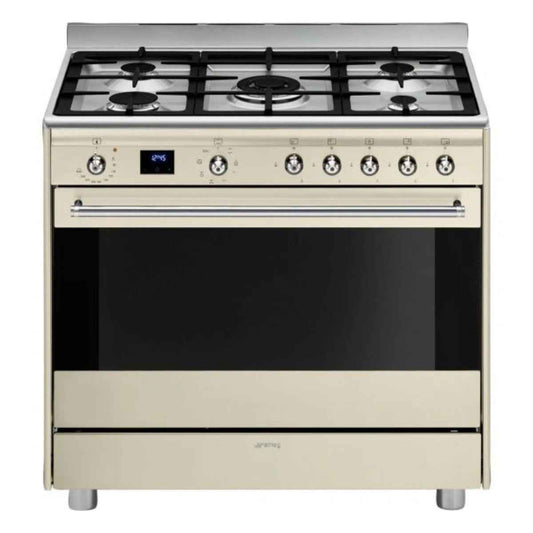 Smeg SSA91MAP2 Concert Combination Cooker – 90×60cm Dual-Fuel Freestanding with Gas Hob & Electric Oven Premium Italian-Design Cooker Built for Spacious UAE Kitchens