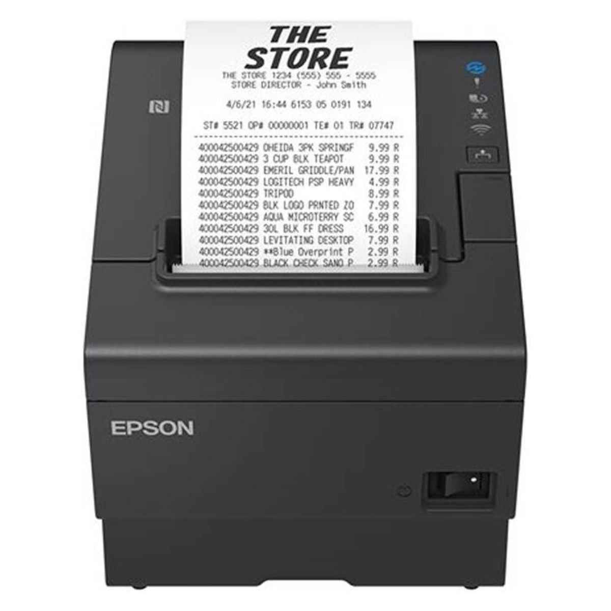 Epson TM-T88VII POS Receipt Printer | 500 mm/sec Print Speed | USB, Serial & Ethernet Connectivity | Thermal Receipt Printer | Black | C31CJ57112A0