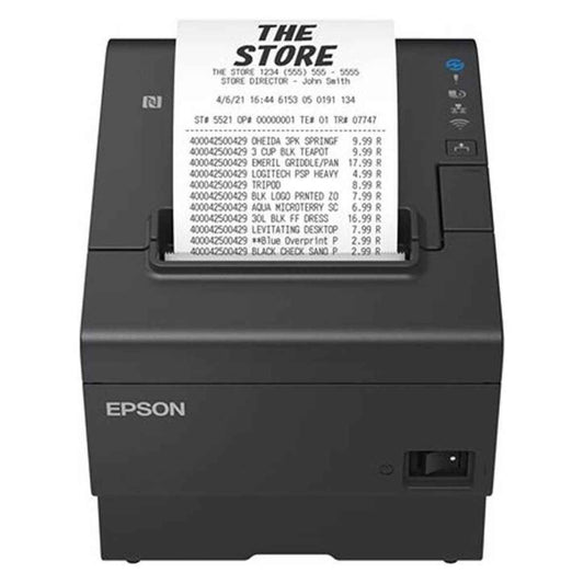 Epson TM-T88VII POS Receipt Printer | 500 mm/sec Print Speed | USB, Serial & Ethernet Connectivity | Thermal Receipt Printer | Black | C31CJ57112A0