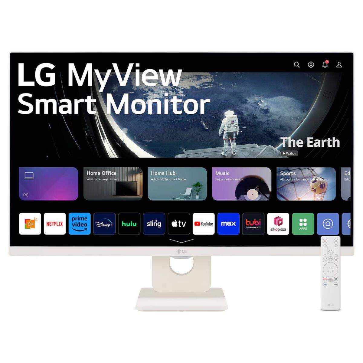 LG 27U511SA-W 27" Smart Monitor Full HD IPS, 100Hz, HDR10, WiFi & Bluetooth Wireless Display, White