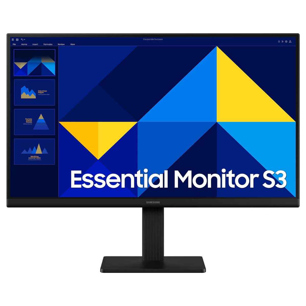 Samsung S3 S30GD Essential Monitor, 22" IPS Display, FHD Resolution, 100Hz Refresh Rate, 5ms (GtG) Response Time, Flicker-Free Technology, 16.7m Color Support, Black