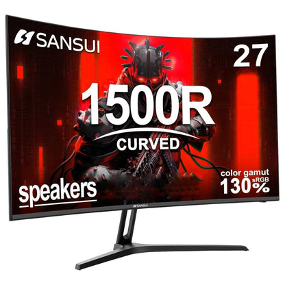 Sansui ES-G27C1 27" Curved Gaming Monitor – 180Hz, 1ms (MPRT), 1500R, Fast VA, FreeSync, HDR (Black)