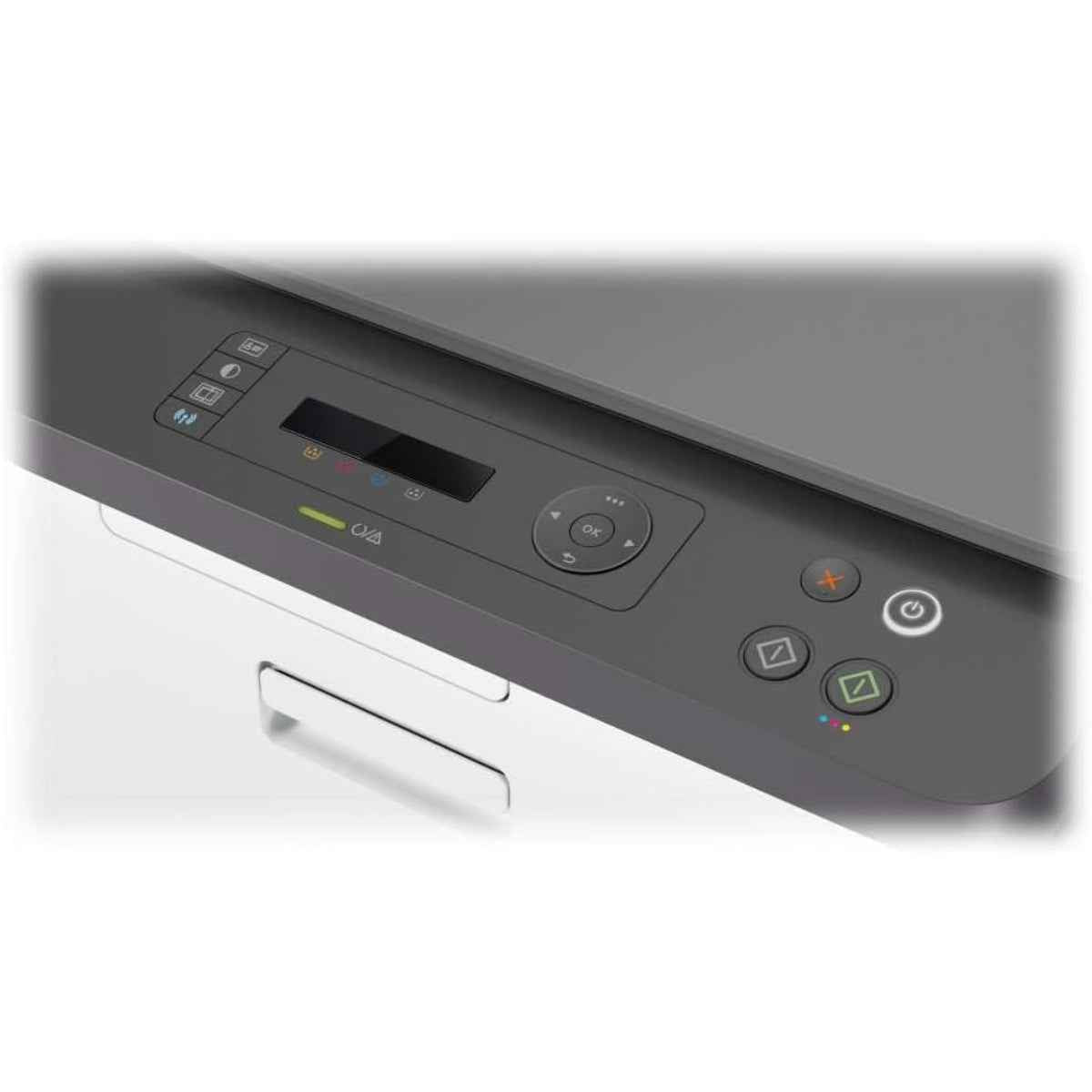 HP Color Laser MFP 178nw Multifunction printer color laser A4 210x297mm original A4 Letter media up to 18 ppm, copying up to 18 ppm, printing 150 sheets USB 2.0, LAN, WiFi