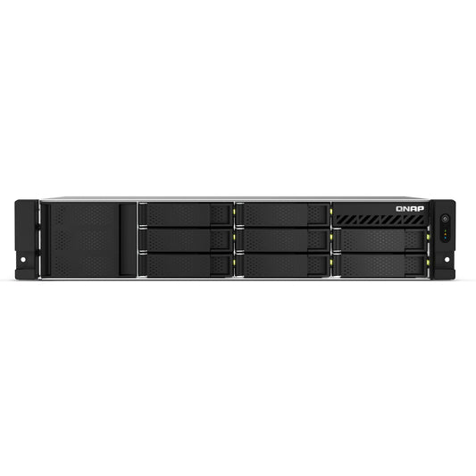 QNAP TS-873AeU-RP-4G-US 8 Bay High-Speed Short Depth Rackmount Rackmount Dual-2.5GbE NAS AMD Ryzen Embedded V1500B CPU, 4GB DDR4 Memory and 2.5GbE (2.5G/1G/100M) Network Connectivity (Diskless)