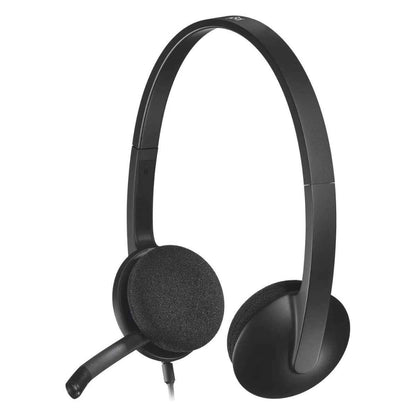 Logitech H340 USB PC Headset with Noise-Cancelling Mic – Digital Stereo Sound &amp; Plug-and-Play USB-A Connectivity