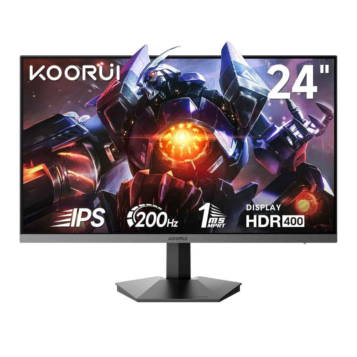 KOORUI G2411P 24-Inch FHD IPS Gaming Monitor – 200Hz Refresh Rate, 1ms MPRT Response Time, AMD FreeSync Premium, Ultra-Smooth Gaming Display | G2411P