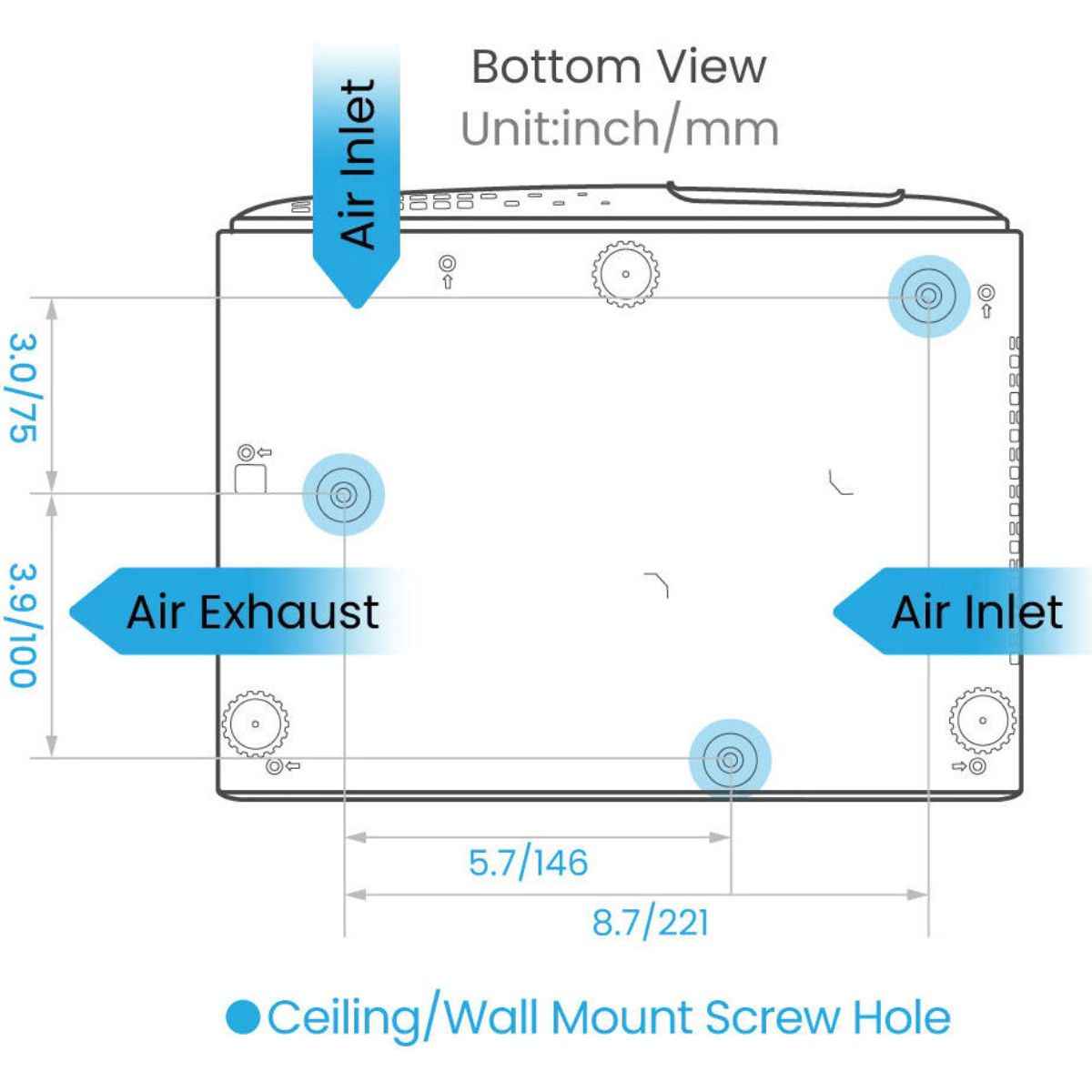 BenQ TK710 4K UHD Casual Gaming Projector, 3200 ANSI Lumens, Low Input Lag, 1.3x Zoom, HDR, White