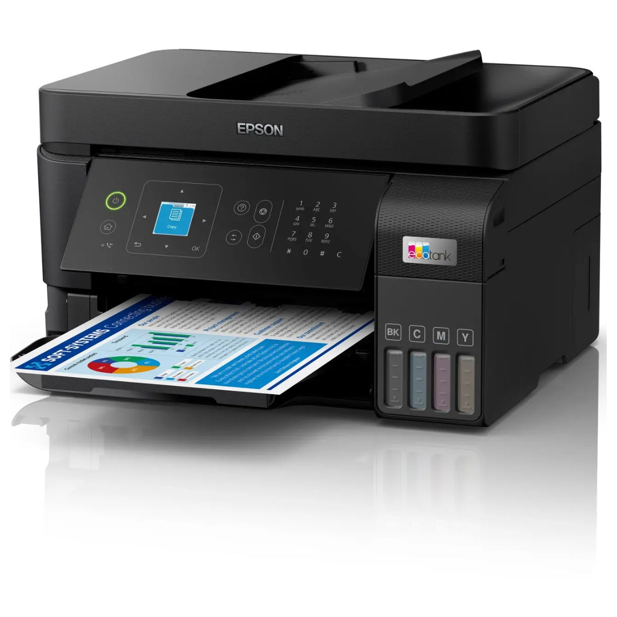 Epson EcoTank L5590 Office ink tank printer, High-speed A4 color 4-in-1 printer with ADF, Wi-Fi Direct and Ethernet, with SmartApp connectivity - C11CK57405