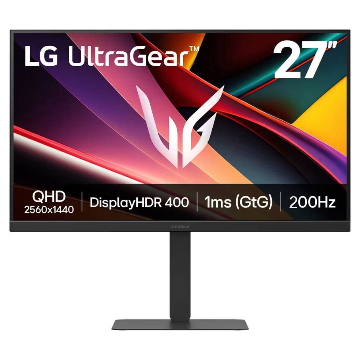 LG UltraGear G6 27" QHD Gaming Monitor, IPS, 200Hz, 1ms GtG, FreeSync Premium, Black | 27G610A-B