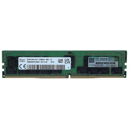 Hynix 32GB DDR4 RDIMM PC4-25600R Dual Rank x4 Server Memory | 3200 MT/s, 288-Pin | HMA84GR7DJR4N-XN