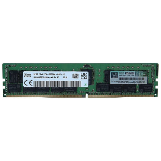 Hynix 32GB DDR4 RDIMM PC4-25600R Dual Rank x4 Server Memory | 3200 MT/s, 288-Pin | HMA84GR7DJR4N-XN