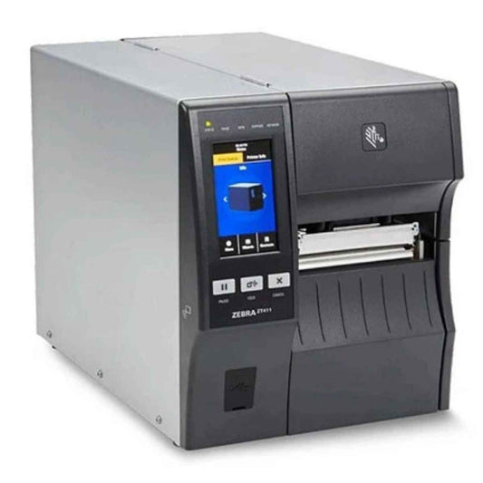 Zebra ZT411 Heavy Duty Barcode Label Printer, 300dpi Print Resolution, 14.0 ips Print Speed, LCD Display, Thermal Transfer, 4.1" Print Width, USB, Ethernet, Bluetooth, Gray | ZT41143-T0E0000Z
